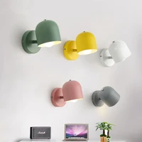 nordic macaron oval wall lamps hotel wall entrance lamp bedroom decor wall lamp living room decoration