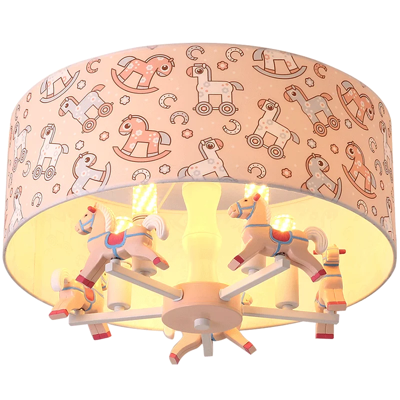 Симпатичная розовая люстра трояна для девочек спальни детской комнаты лампа