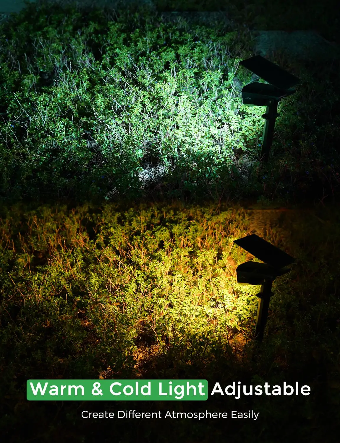 Уличный светодиодный фонарь LITOM на солнечной батарее водонепроницаемый садовый