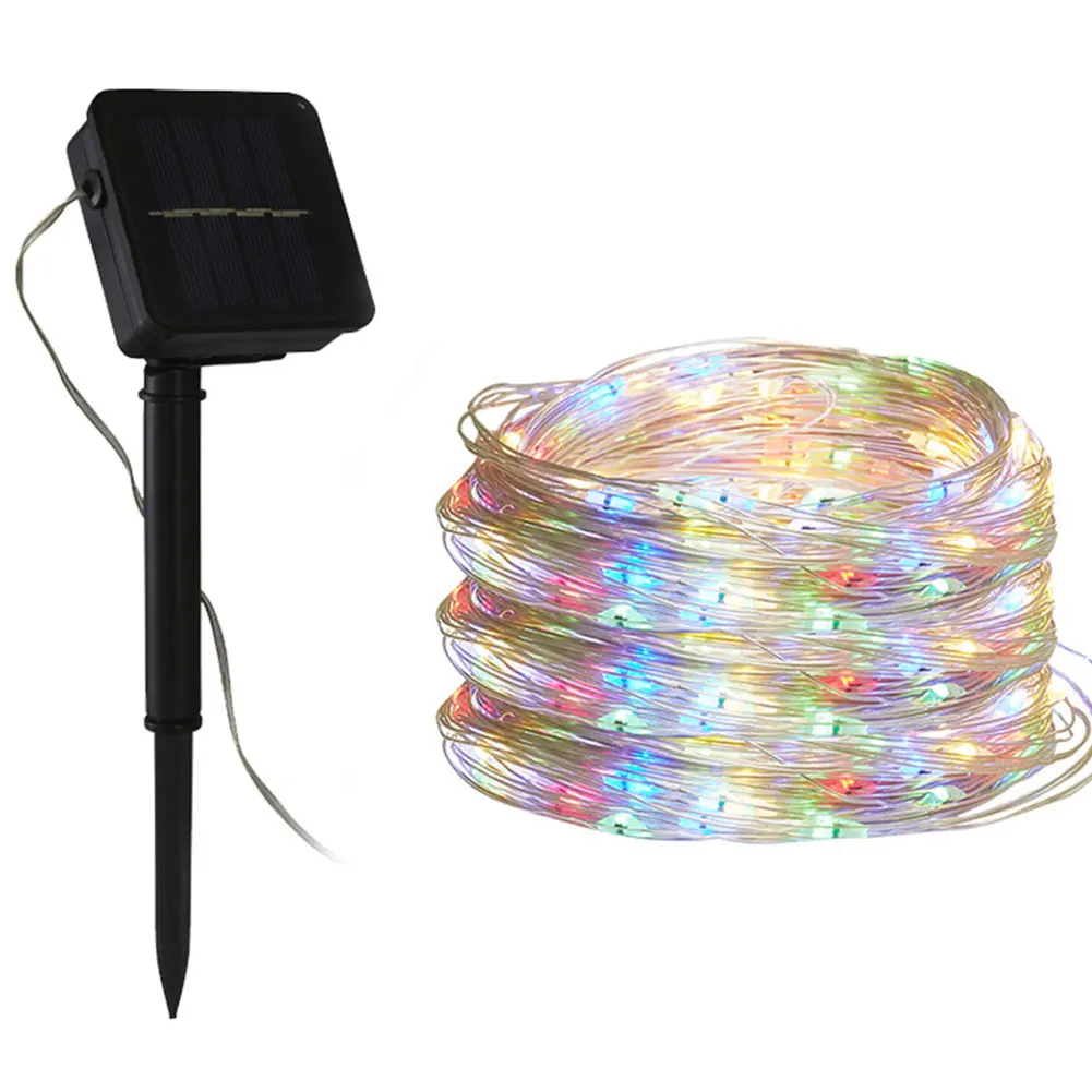 

20M 200LED Solar String Light Copper Wire Lamp 8 Lighting Modes Waterproof Colorful Lights For Outdoor Courtyard Christmas Decor