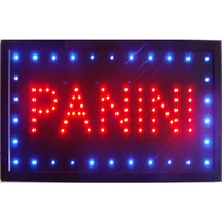 chenxi led panini food pizza open store business neon lighted sign direct selling custom graphics 10x19 inch indoor ultra bright