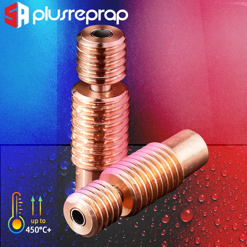 

Smooth/Thread BI All Metal Heatbreak For 1.75mm Filament E3D V6 HOTEND Copper & Stainless Steel Throat Prusa i3 MK3 1/2/3/4PCS