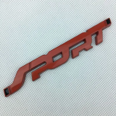 1X для спортивного автомобиля Стикеры Эмблема Хром черный Красный значок