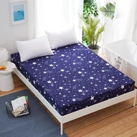 dimi 1pc bed four corners with elastic band bed sheetno pillowcasesbed cover printed cotton fitted sheet mattress cover sheets
