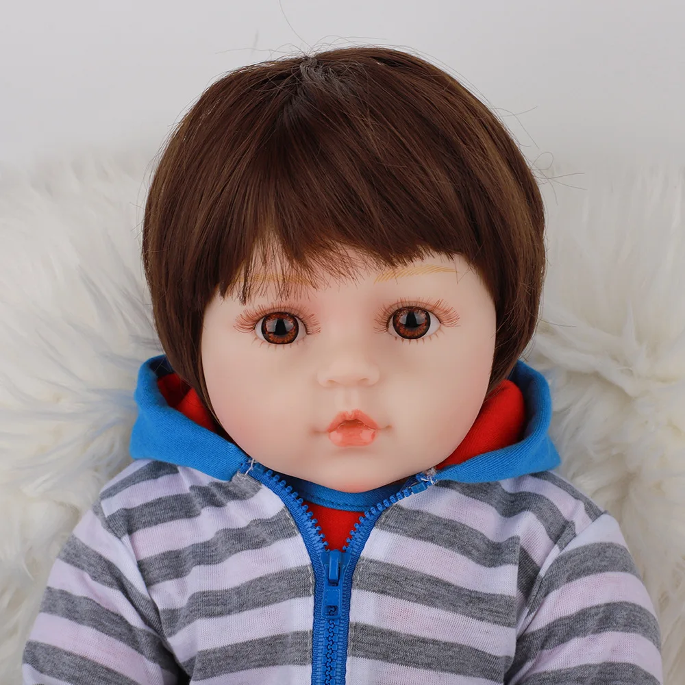 

Hot Sale Reborn Baby Doll Soft Silicone Cloth Body Realistic Fashion Doll Newborn Toy With Kids Birthday Gifts 059