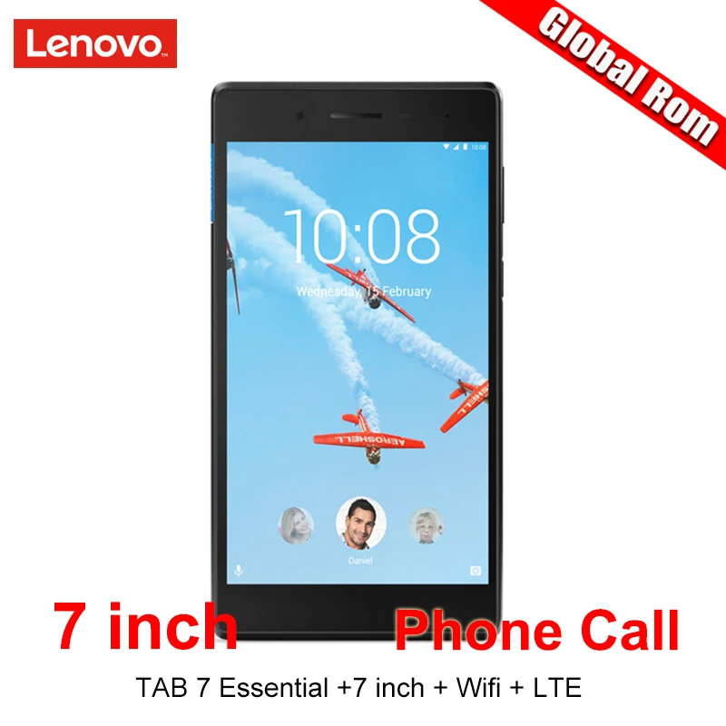 Lenovo 7 дюймовый планшет с четырёхъядерным процессором ОЗУ 1 ГБ ПЗУ 16 64 бит android GPS 3450