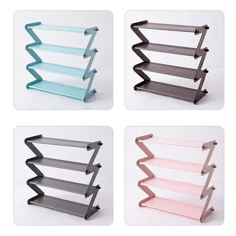 Многослойная стойка для обуви в скандинавском стиле из нержавеющей стали