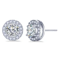 bettyue luxury female crystal zircon stone earrings fashion jewelry vintage double stud earrings for women