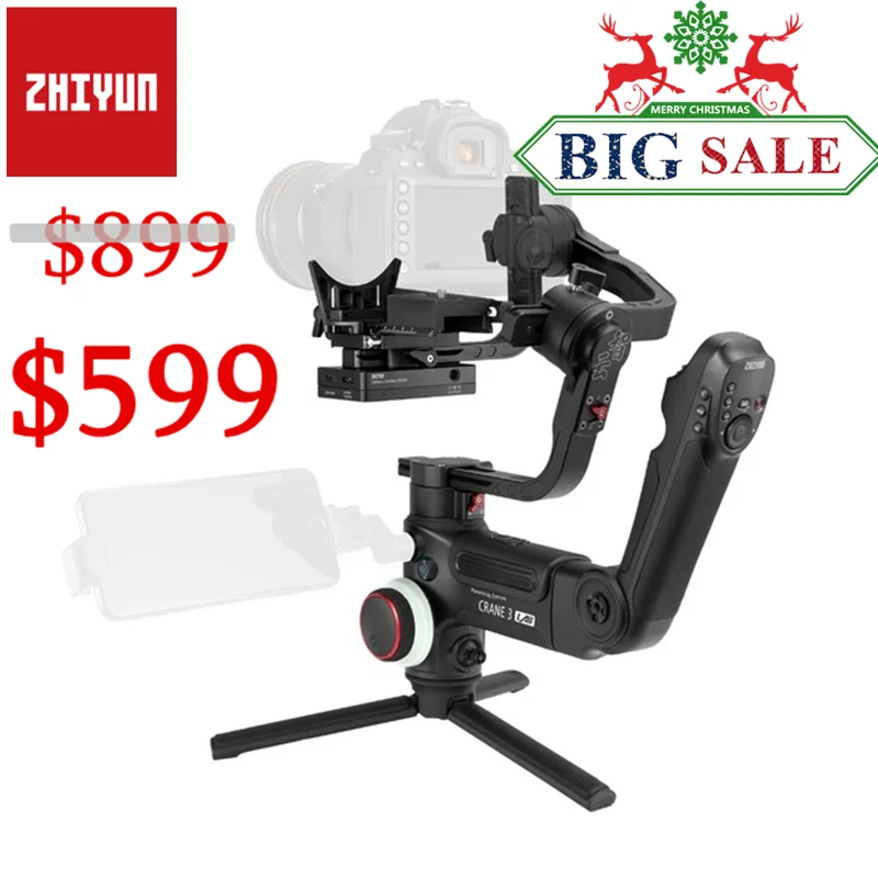 Zhiyun Crane 3 LAB 3-осевой карданный стабилизатор для Nikon D850 Gimbal dslr камеры sony A9 A7R Canon 1DX Mark II 5D 6D gh5 PK Crane 2
