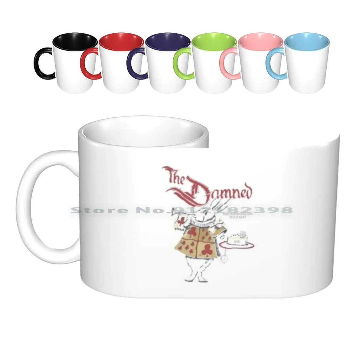 

Damned Tea Party Ceramic Mugs Coffee Cups Milk Tea Mug The Damned Punk Punk Vintage Band New Wave Tea Party Creative Trending