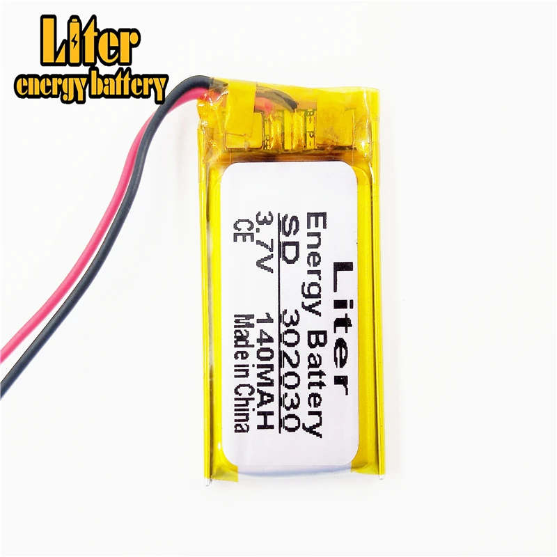(10 шт./лот) полимерная литий-ионная батарея 140mah 3 7 V 302030 032030 Rohs Msds сертификация