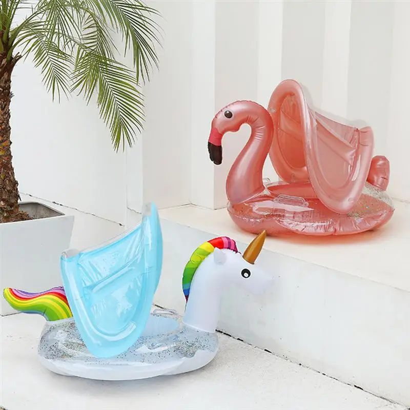 

Inflatable Swimming Ring Flamingo Seat Ring Awning Ring Kids Swimming Circle