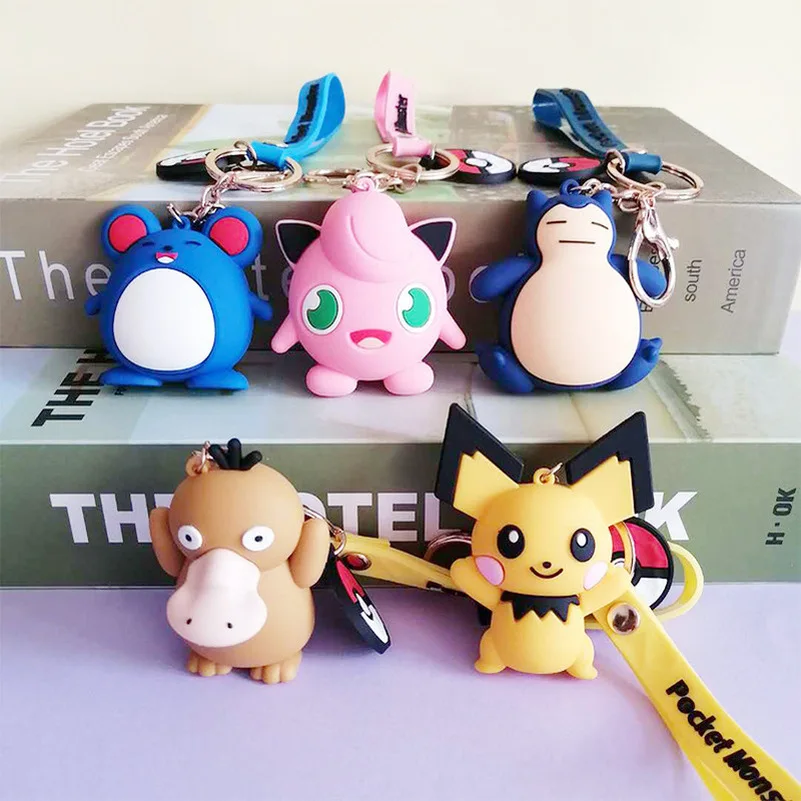 Аниме Покемон фигурка брелок смола подвеска Jigglypuff Psyduck Пикачу марилл кукла Togepi