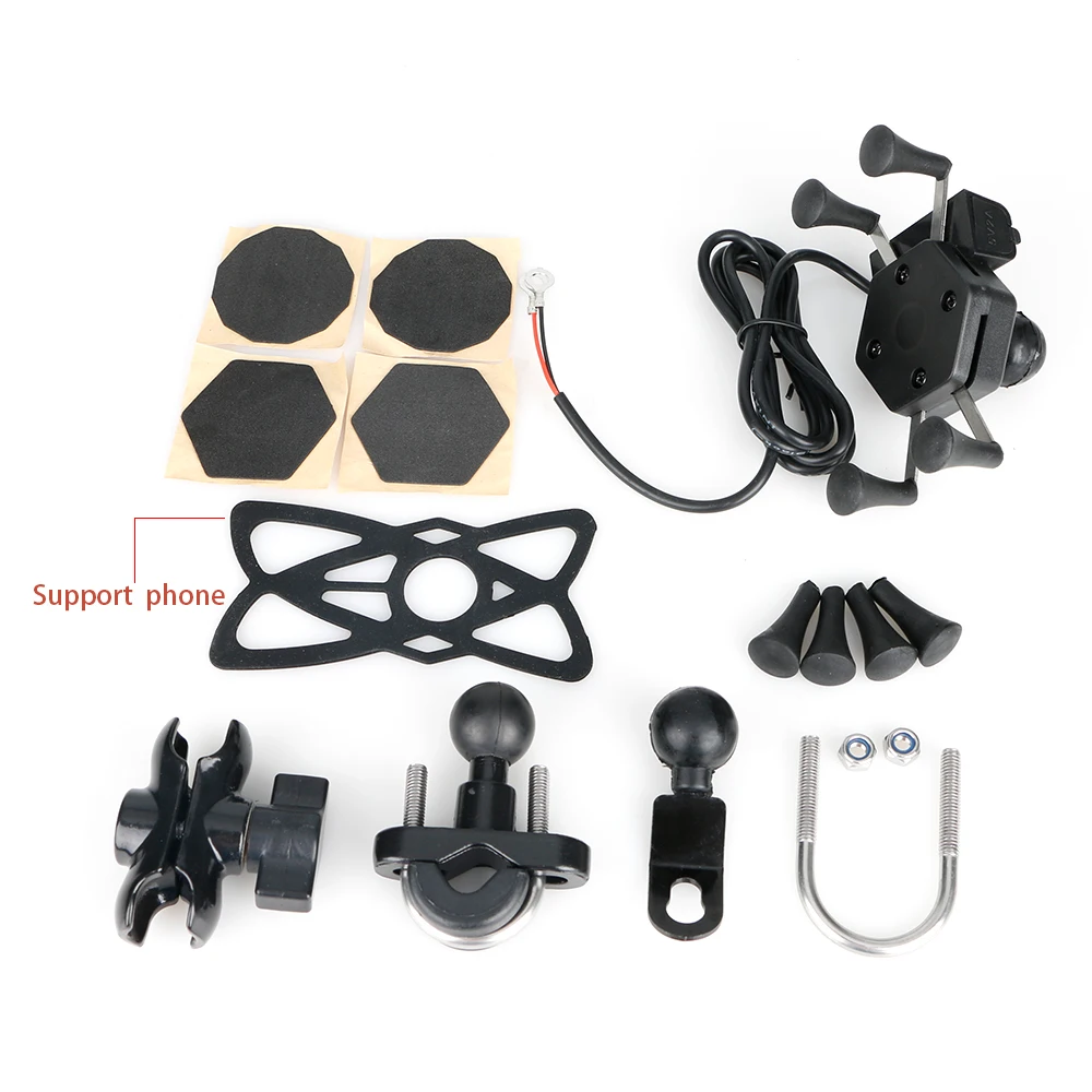 Держатель телефона с USB для мотоцикла YAMAHA YZF R1 R3 R6 R1S R1M R15 R25 R125 с креплением для GPS навигации.