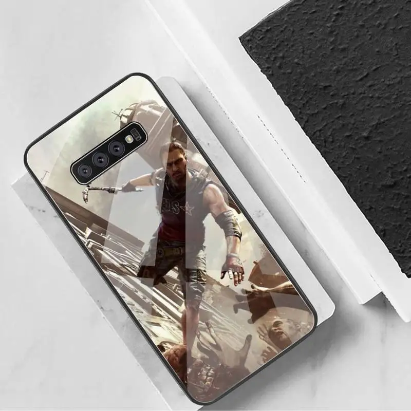 

HUAGETOP Dying Light 2 Bling Cute Phone Case Tempered Glass Phone Case For Samsung S20 Plus S7 S8 S9 S10 Plus Note 8 9 10 Plus