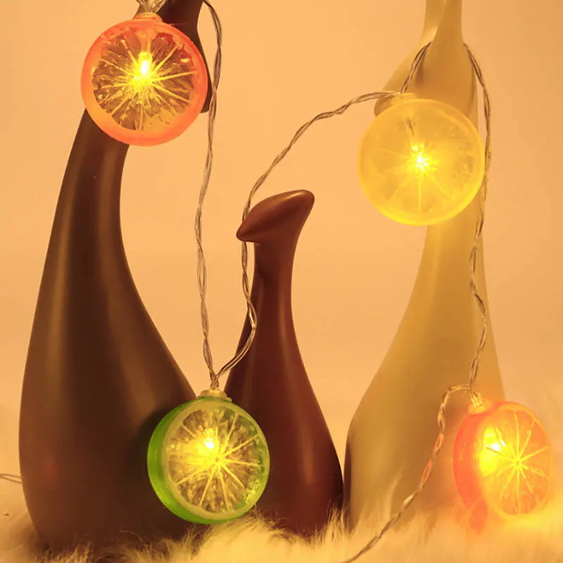 1 шт. 3 м 20 светильник лимонный триколор фруктовый свадебные вечерние украшения