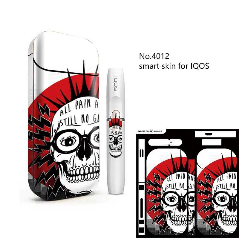 

Magic Shark Fashion 2019 Totoro Motorcycle Skull Tiger Print Car V-Vendetta PVC Sticker Skin Case Flim for IQOS 2.4 Plus