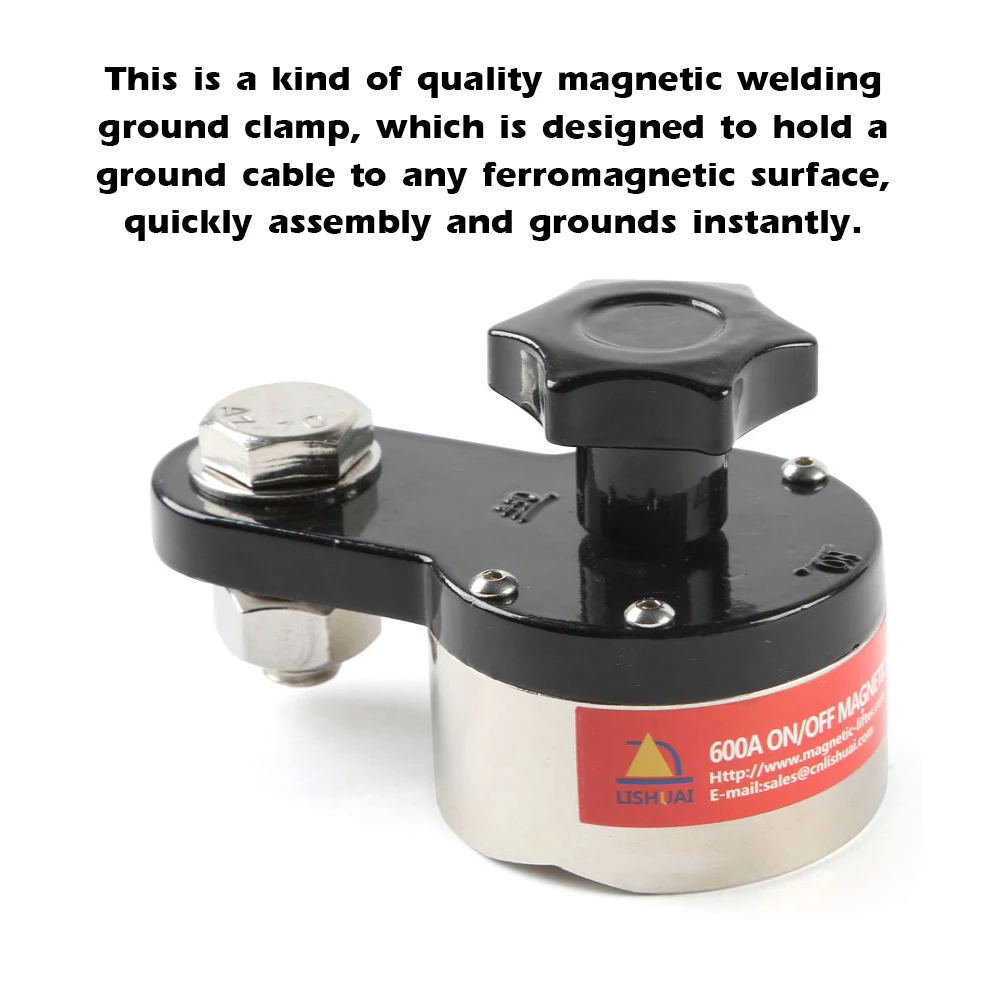 

Magnetic Welding Ground Clamp Iron Soldering Grounding Machine Magnet Connector 200A 300A 600A Currents Selectable