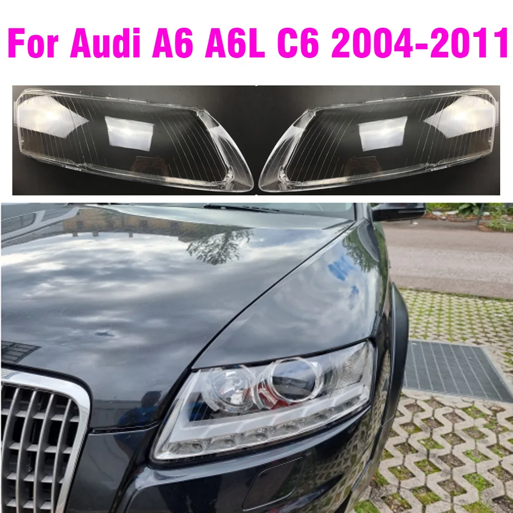 

Автомобильная передняя фара с прозрачным абажуром для Audi A6 C6 2004-2011