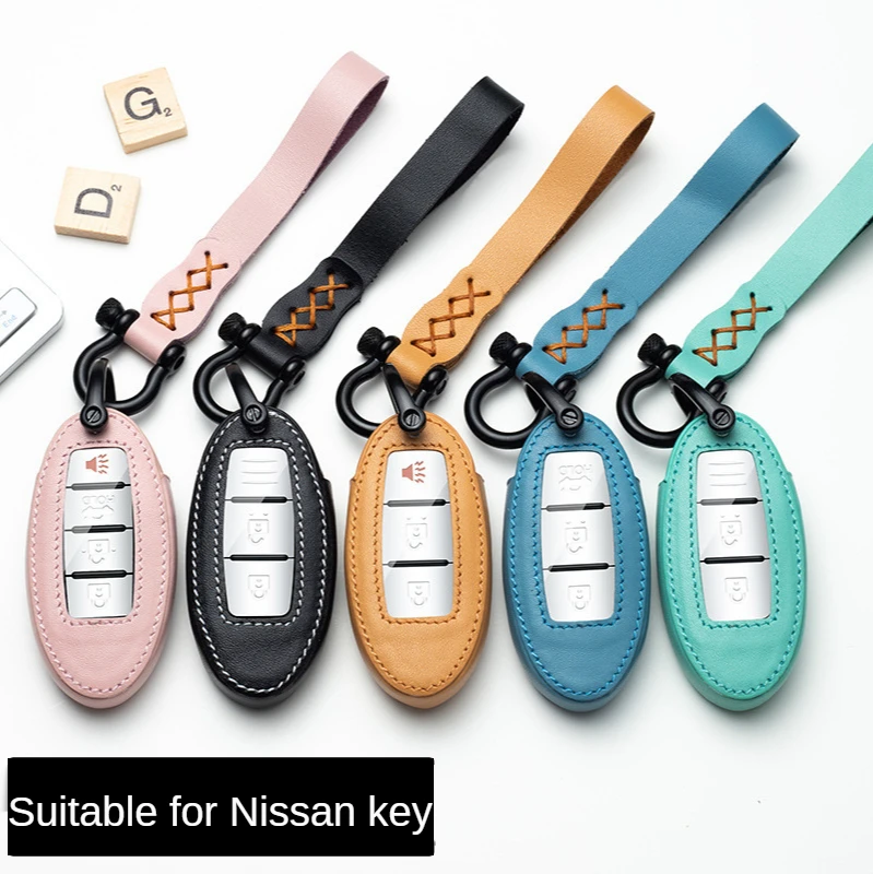 

Nissan car keyNissan New Sylphy Teana Jinke Tiida Qashqai Qijun Bluebird Sunshine Loulan Car Leather Key Case