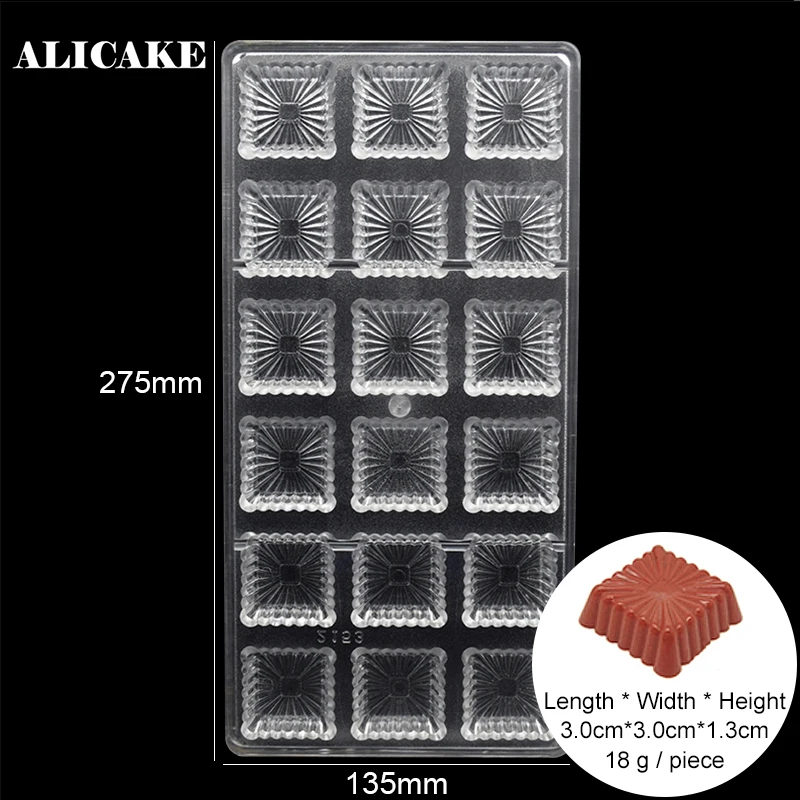 3D Формы для кексов, шоколада из поликарбоната, формы для выпечки кексов, хлебобулочные Инструменты, пластиковые формы для шоколада, формы для лотков