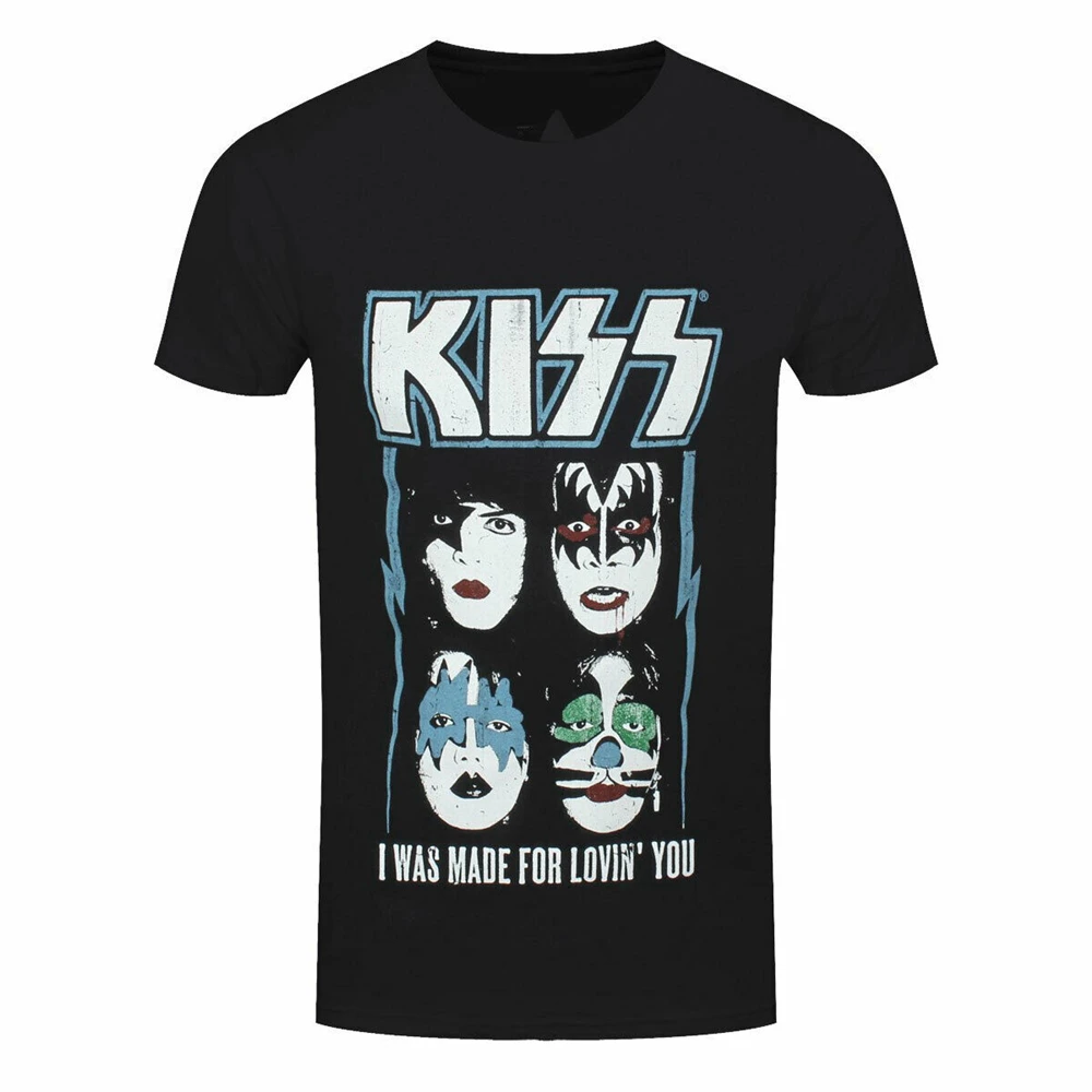 Kiss Made For Lovin' You Rock Band Футболка с принтом|Мужские футболки| |
