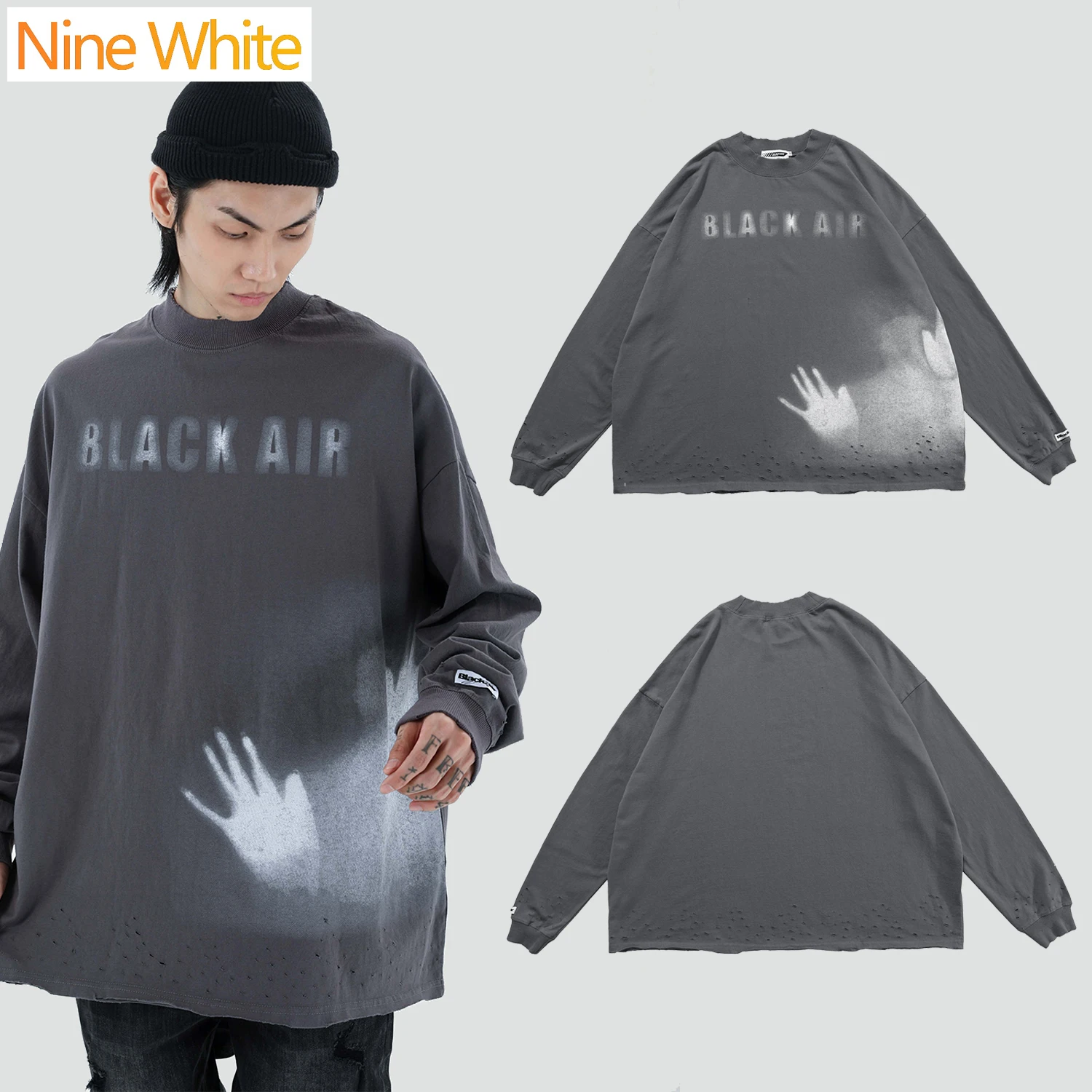 

2020Sweatshirt Pullover Mens Hip Hop Harajuku Pullover Fleece Black HipHop Sweatshirt Loose Oversize O-Neck tops