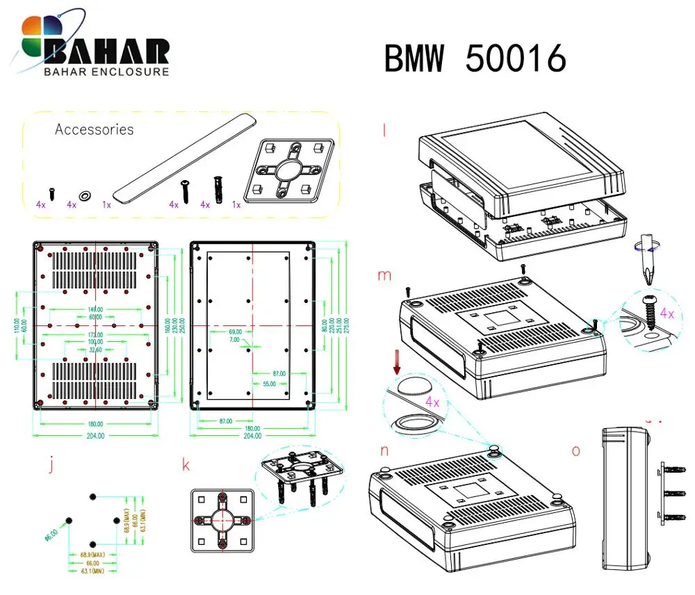 Настенный Пластиковый корпус для электроники АБС пластик чехол проекта сделай