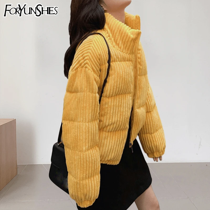 Женские парки 2020 Корейская Милая Вельветовая Толстая свободная короткая теплая