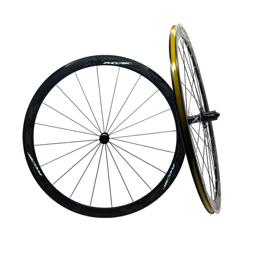 Bestellen PASAK Rennrad Laufradsatz Aluminium Legierung Versiegelt Lager 40mm V Bremse 700C Fahrrad Felge Räder Runde Speichen