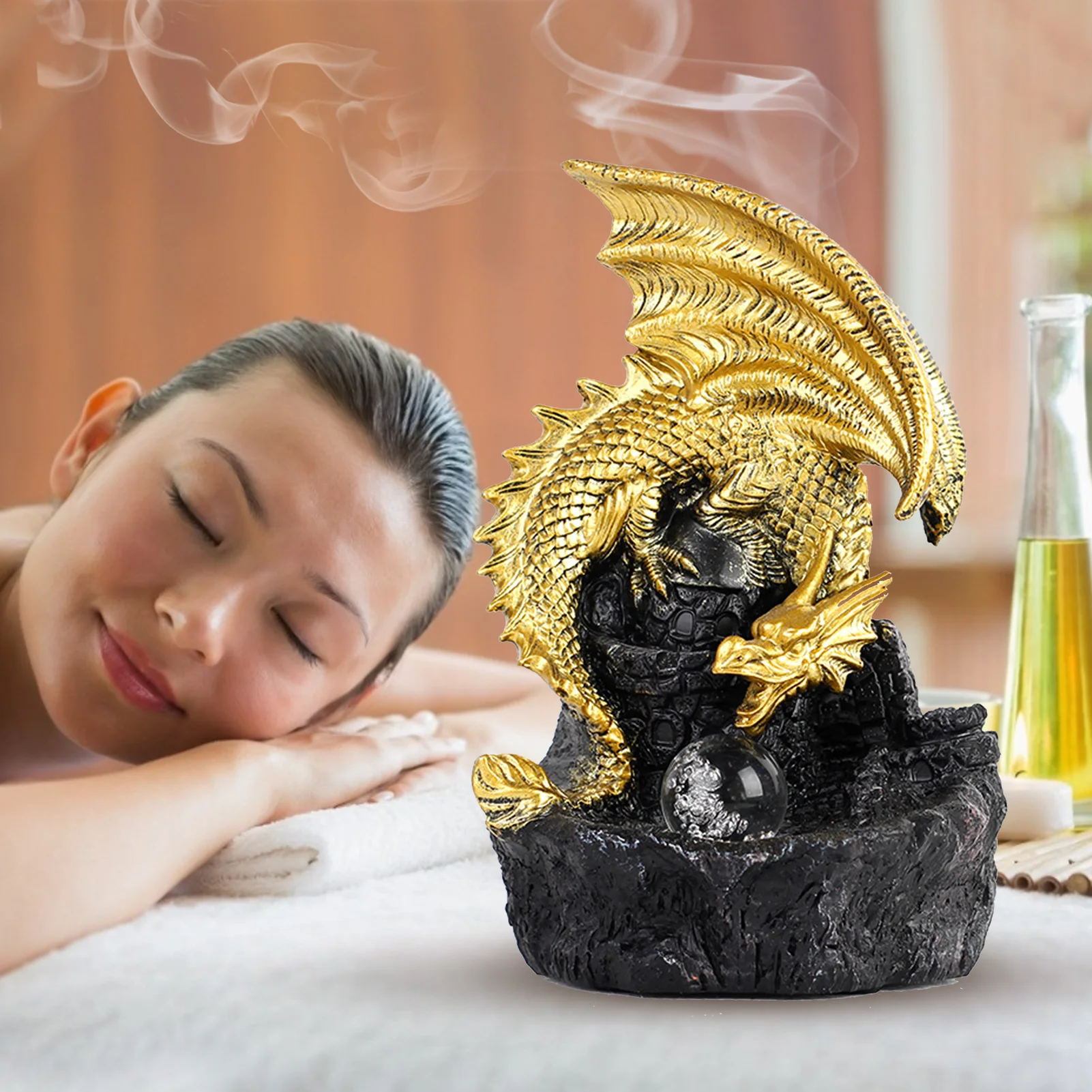 Светящаяся подставка для благовоний в виде дракона |