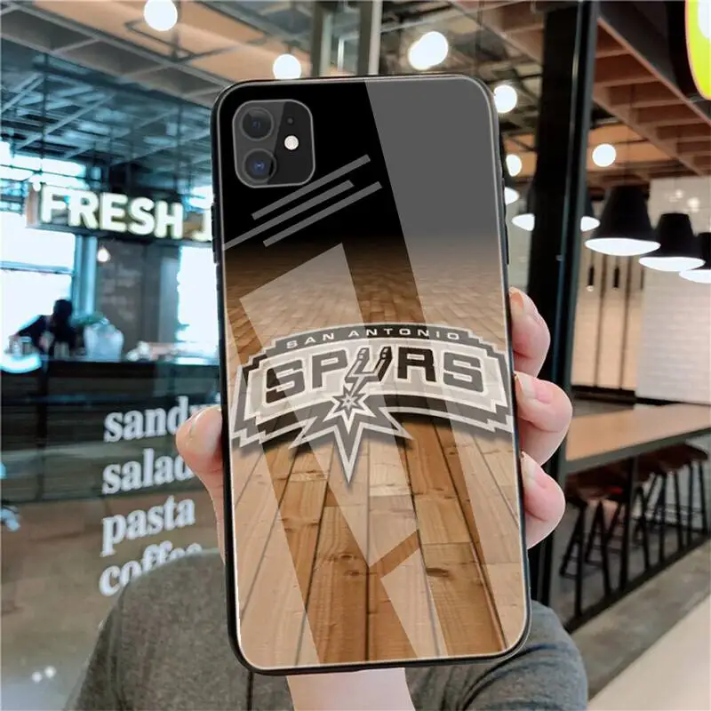 

The Spurs Phone Cases Tempered Glass For Iphone6plus 6S 7 7plus 8 X XS XSmax XR 11 12 Pro Max 12mini