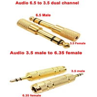 4pcs jack 6 5 6 35mm male plug to 3 5mm female connector headphone amplifier audio adapter microphone aux 6 3 3 5 mm converter