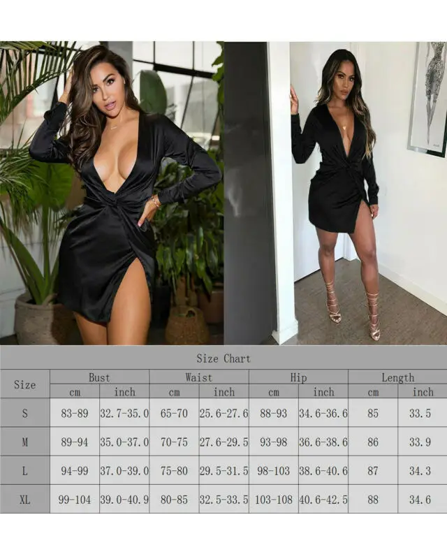 Сексуальное облегающее официальное женское платье из сатина с глубоким