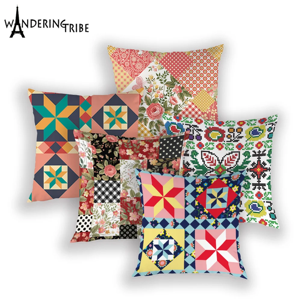 Morocco Геометрическая наволочка красочная полосатая Подушка Чехлы цветок домашние