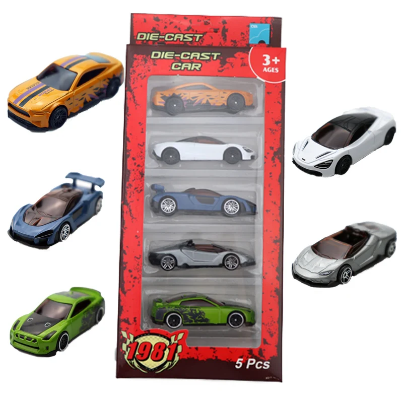 1:64 5 шт. литая Автомобильная игрушка быстрая и яростная литьевая спортивная
