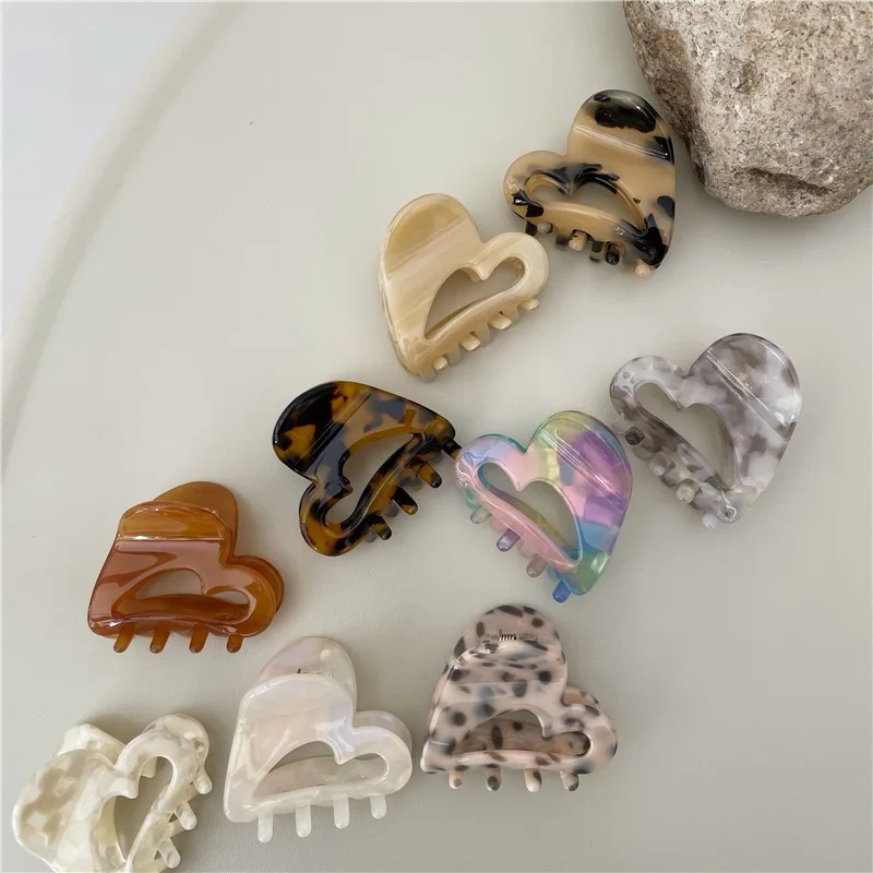 

Женские заколки для волос в форме сердца, заколки-крабы для волос, модные аксессуары для волос