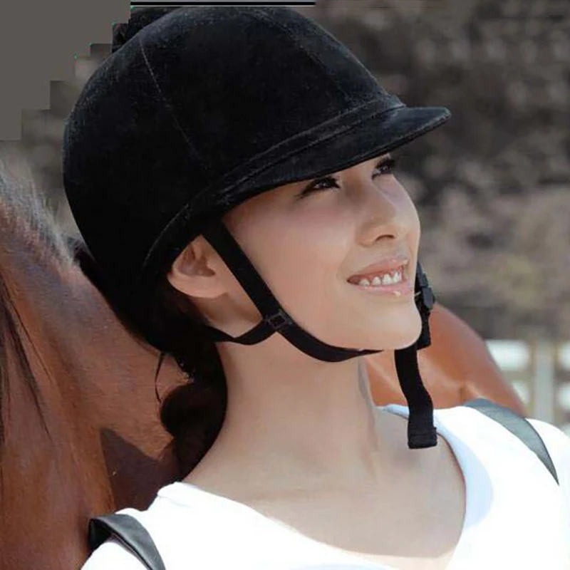 

Замшевый шлем для верховой езды унисекс, удобный шлем для верховой езды, защитные кепки для шлема, черного цвета, для взрослых