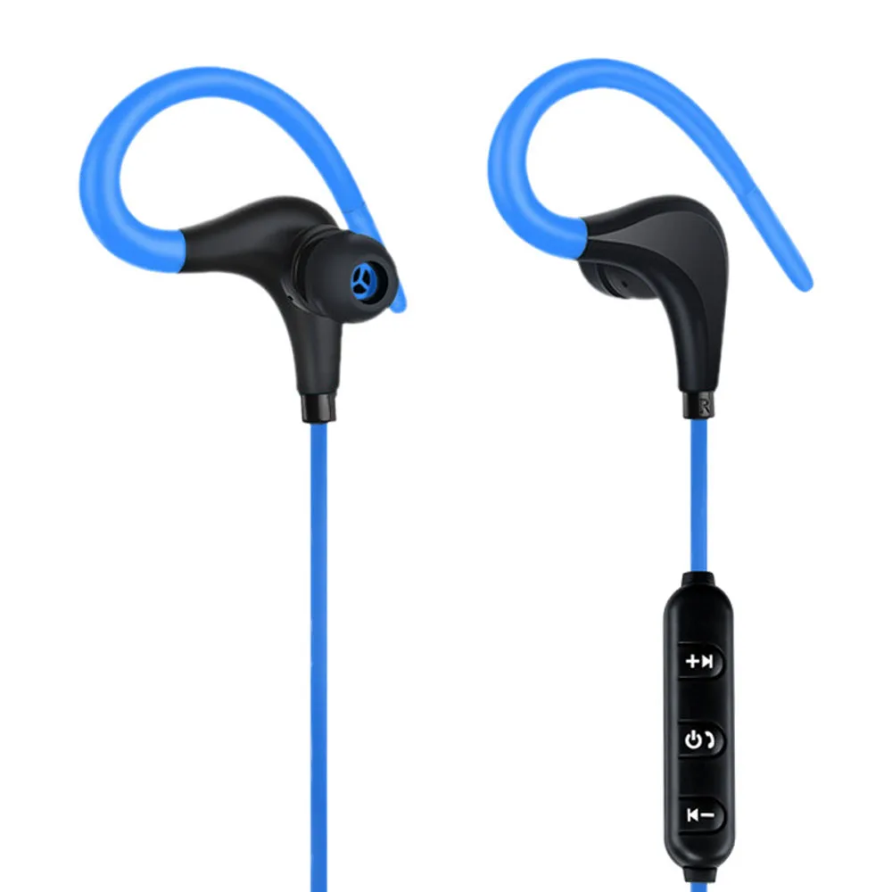 Синий BT-01, беспроводные bluetooth наушники, спортивные наушники для бега, шейные наушники, наушники с микрофоном для iPhone 8X7, samsung s6 s8, huawei, android phone - Цвет: Синий