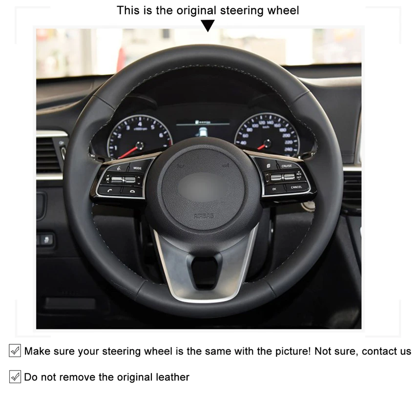 Чехол на руль MEWANT из черной замши для Kia K5 Optima Cee ɽ Ceed 2019 Forte Cerato (AU) 2018-2019 |