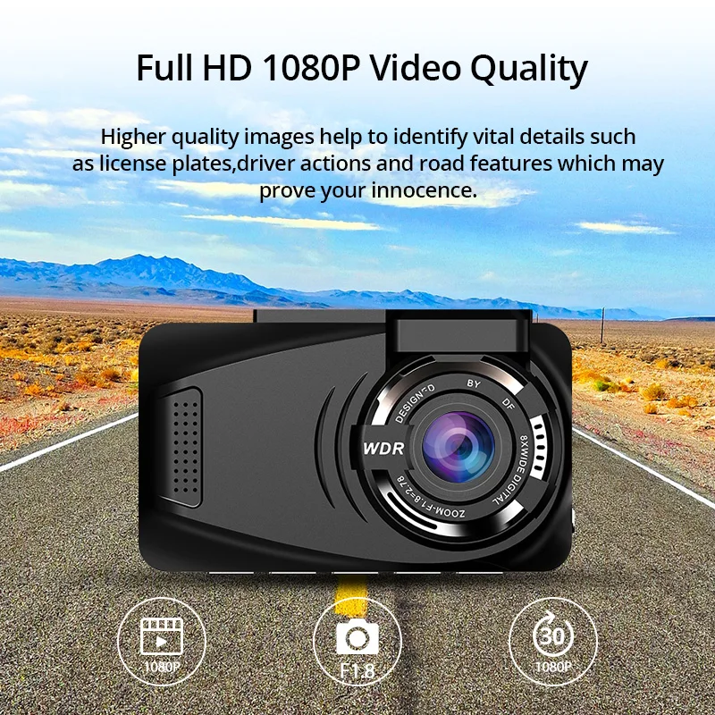 Автомобильный видеорегистратор 3 дюйма Full HD 1080P GPS ночное видение G