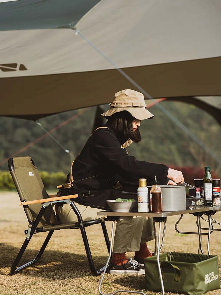 구매 Mobi 정원 야외 캠핑 의자 해변 낚시 단일 더블 의자 휴대용 등 받침 정원 하이킹 피크닉 접는 의자 의자