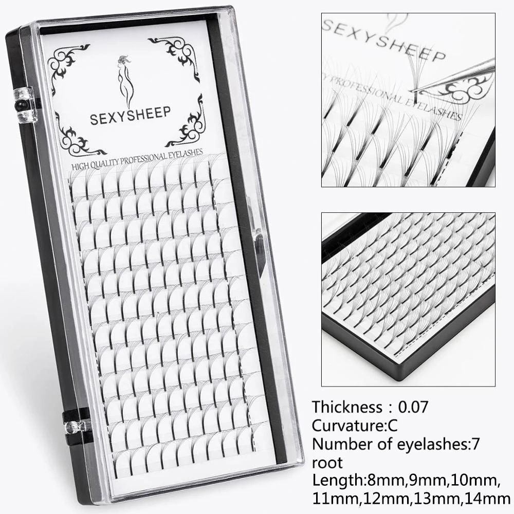 Прививка ресниц 120 шт Макияж Индивидуальный кластер ресницы наращивание