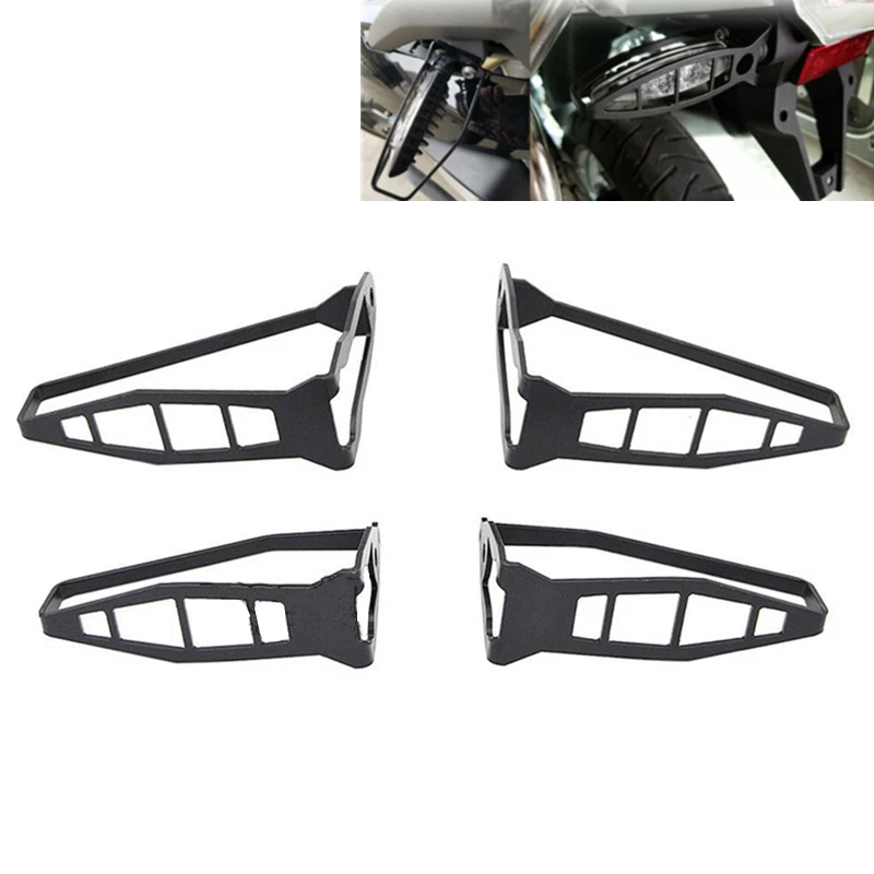 

Motorcycle Black Front Rear Turn Signal Light Cover Protector Shield For BMW S1000RR F800 R F800GS GT HP4