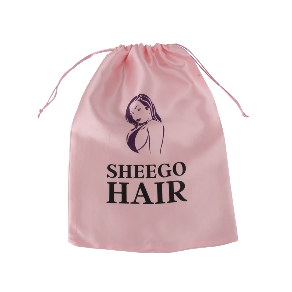 Custom logo printing luxury human hair wig satin packaging bag extend size 28X40cm | Дом и сад
