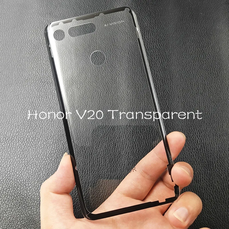 Заднее стекло для huawei Honor 20 Pro Крышка батарейного отсека задняя панель Корпус+ объектив камеры Honor V20 VIEW 20 Крышка батарейного отсека - Цвет: V20 Transparent