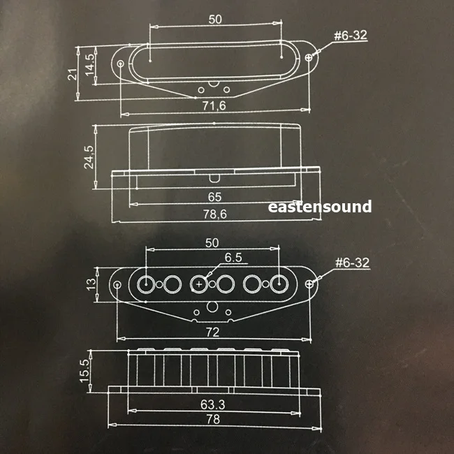 Artec Alnico 5 Одиночная катушка TL пикап в хроме