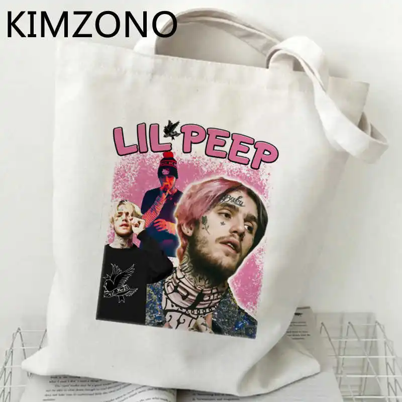

Сумка для покупок Lil Peep eco shopping bolso Сумочка для покупок shopper bag, тканевая ткань, тканевая сумка