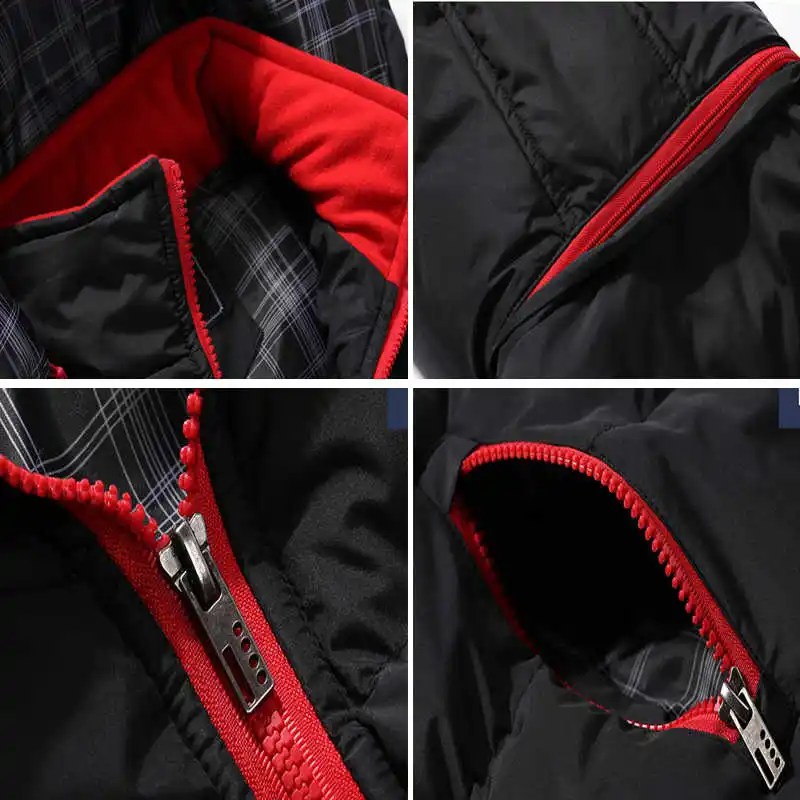 

Winter Hooded Men's vest Hat Detachable Warm Sleeveless Jacket Quality Casual Male Vest Coat Oversize zipper Men's hooded jacket