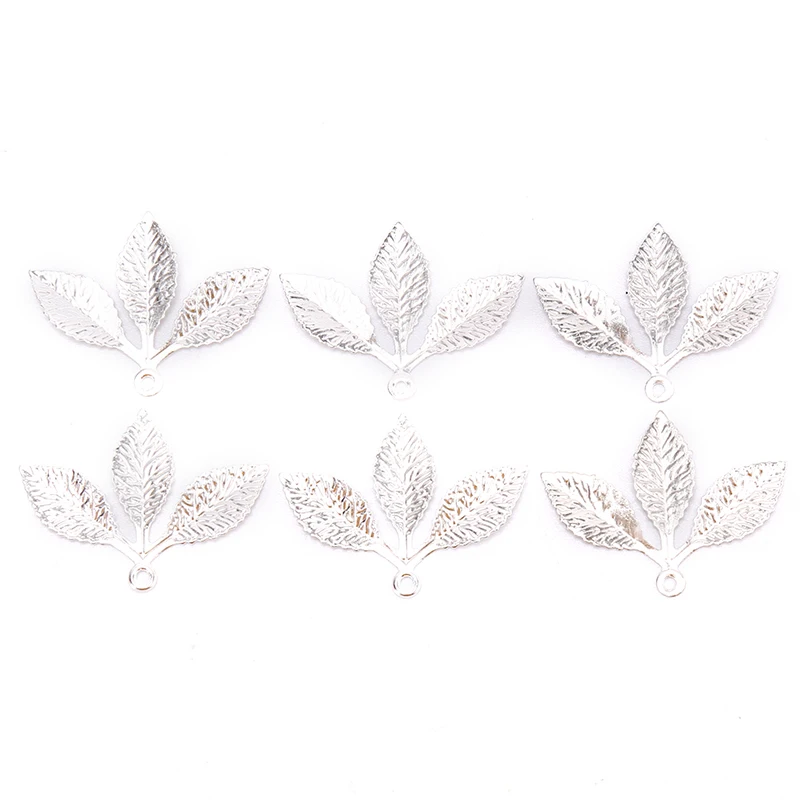 

Metal Filigree Leaf Wrap Connector Jewelry DIY Components Jewelry Accessory Bracelet 50pcs/lot 27x32mm